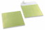 Lime green coloured mother-of-pearl envelopes - 170 x 170 mm | Bestbuyenvelopes.uk