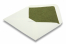 Lined ivory white envelopes - green lined | Bestbuyenvelopes.uk