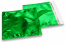 Coloured metallic foil envelopes green holographic - 220 x 220 mm | Bestbuyenvelopes.uk