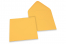 Coloured greeting card envelopes - yellow-gold, 155 x 155 mm | Bestbuyenvelopes.uk