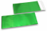 Green coloured matt metallic foil envelopes - 110 x 220 mm | Bestbuyenvelopes.uk