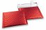 Red - matt metallic air-cushioned envelopes, square | Bestbuyenvelopes.uk