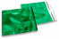 Coloured metallic foil envelopes green - 165 x 165 mm | Bestbuyenvelopes.uk
