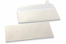 White coloured mother-of-pearl envelopes - 110 x 220 mm | Bestbuyenvelopes.uk