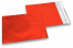 Red coloured matt metallic foil envelopes - 165 x 165 mm | Bestbuyenvelopes.uk