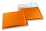 Orange - matt metallic air-cushioned envelopes, square | Bestbuyenvelopes.uk
