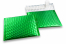 Green - matt metallic air-cushioned envelopes, square | Bestbuyenvelopes.uk