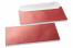 Red coloured mother-of-pearl envelopes - 110 x 220 mm | Bestbuyenvelopes.uk