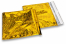 Coloured metallic foil envelopes gold holographic - 165 x 165 mm | Bestbuyenvelopes.uk