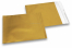 Gold coloured matt metallic foil envelopes - 165 x 165 mm | Bestbuyenvelopes.uk