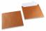 Copper coloured mother-of-pearl envelopes - 155 x 155 mm | Bestbuyenvelopes.uk