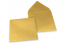 Coloured greeting card envelopes - gold metallic, 155 x 155 mm | Bestbuyenvelopes.uk