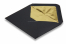 Lined black envelopes - gold lined | Bestbuyenvelopes.uk