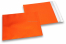 Orange coloured matt metallic foil envelopes - 165 x 165 mm | Bestbuyenvelopes.uk