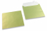 Lime green coloured mother-of-pearl envelopes - 155 x 155 mm | Bestbuyenvelopes.uk