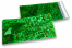 Coloured metallic foil envelopes green holographic - 114 x 229 mm | Bestbuyenvelopes.uk