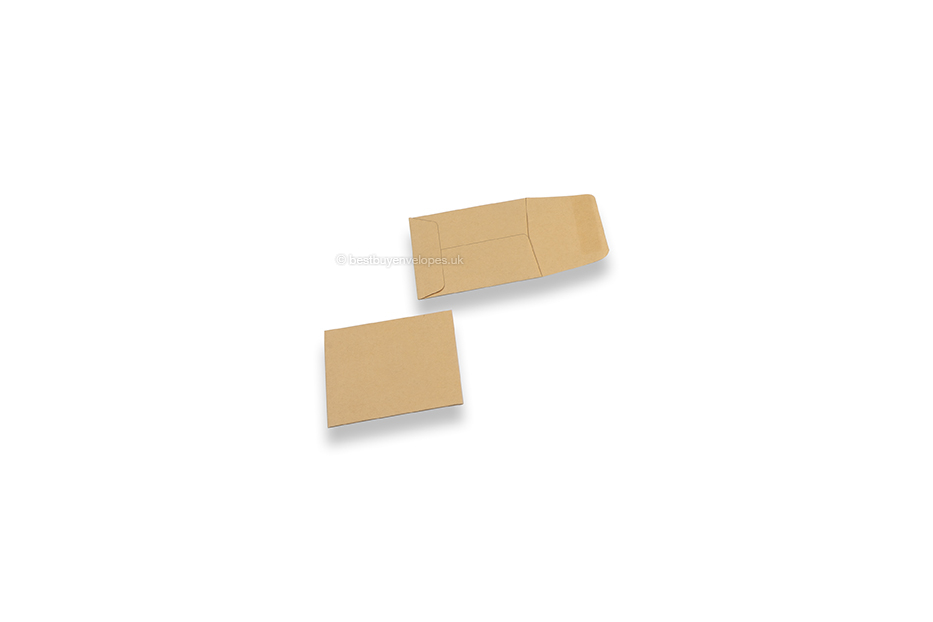 Recycled business envelopes, 60 x 60 mm, square, gummed, 70 grs.
