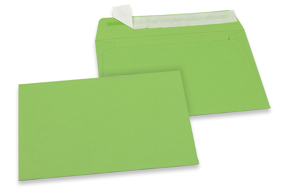 Apple green coloured paper envelopes - 114 x 162 mm