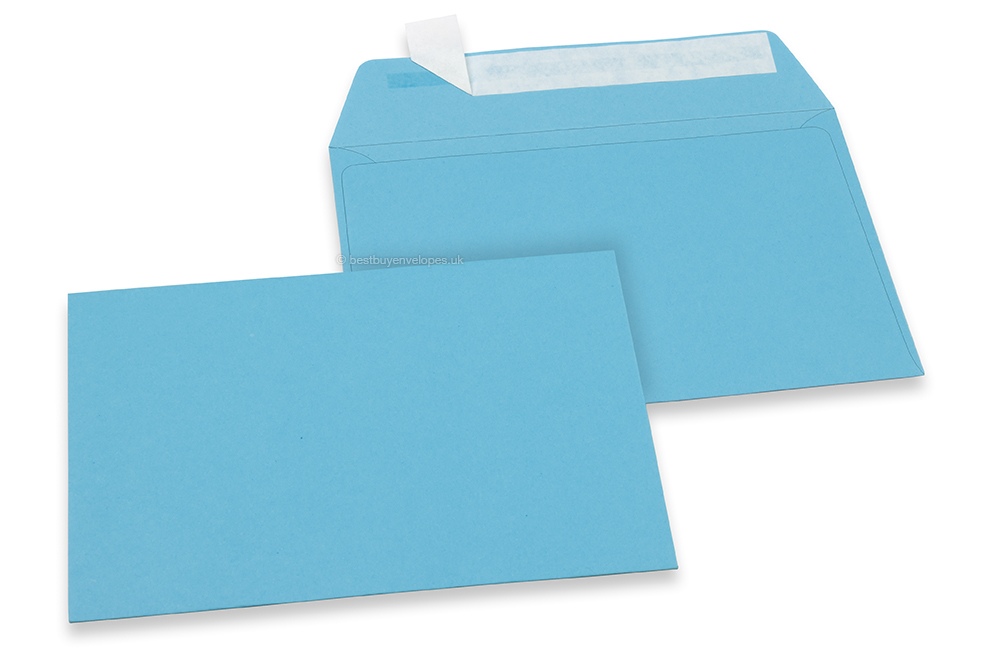 Sky blue coloured paper envelopes - 114 x 162 mm