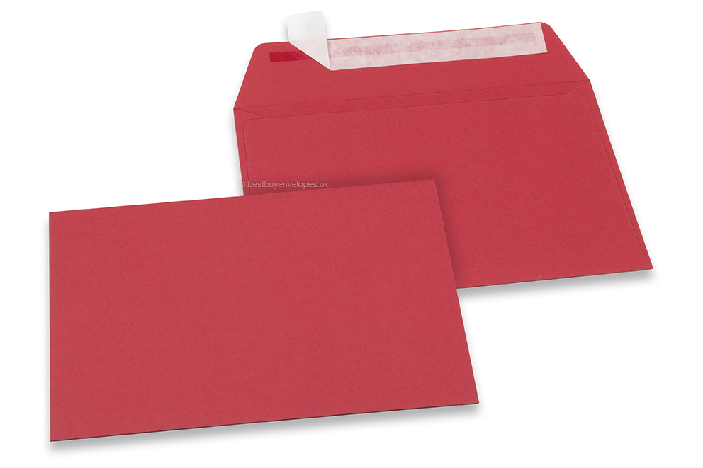 Red coloured paper envelopes - 114 x 162 mm