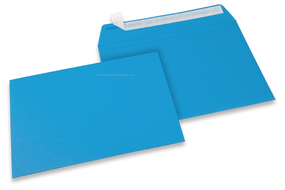 Ocean blue coloured paper envelopes  - 162 x 229 mm