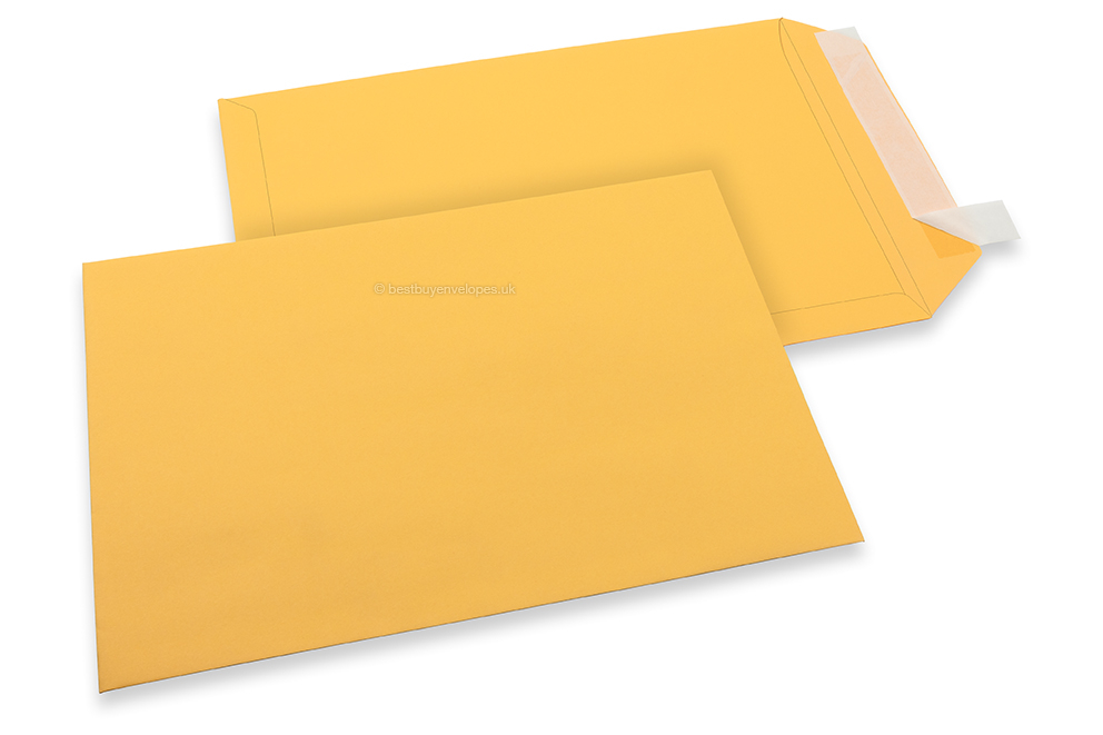 Yellow-gold coloured paper envelopes - 229 x 324 mm