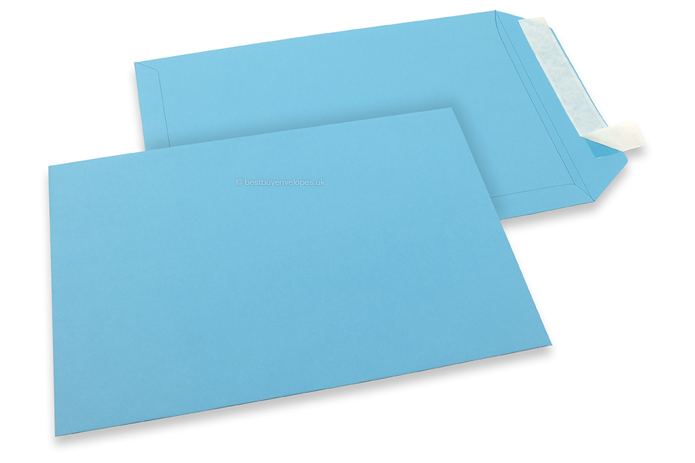 Sky blue coloured paper envelopes - 229 x 324 mm