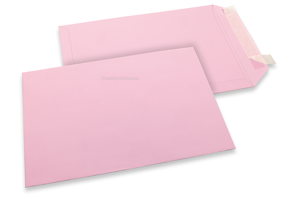 Light pink coloured paper envelopes - 229 x 324 mm 