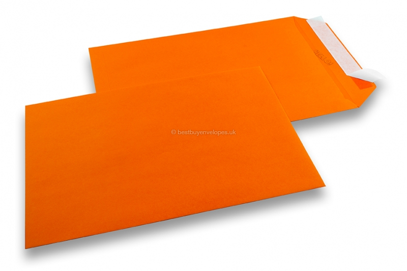 Orange coloured paper envelopes - 229 x 324 mm 