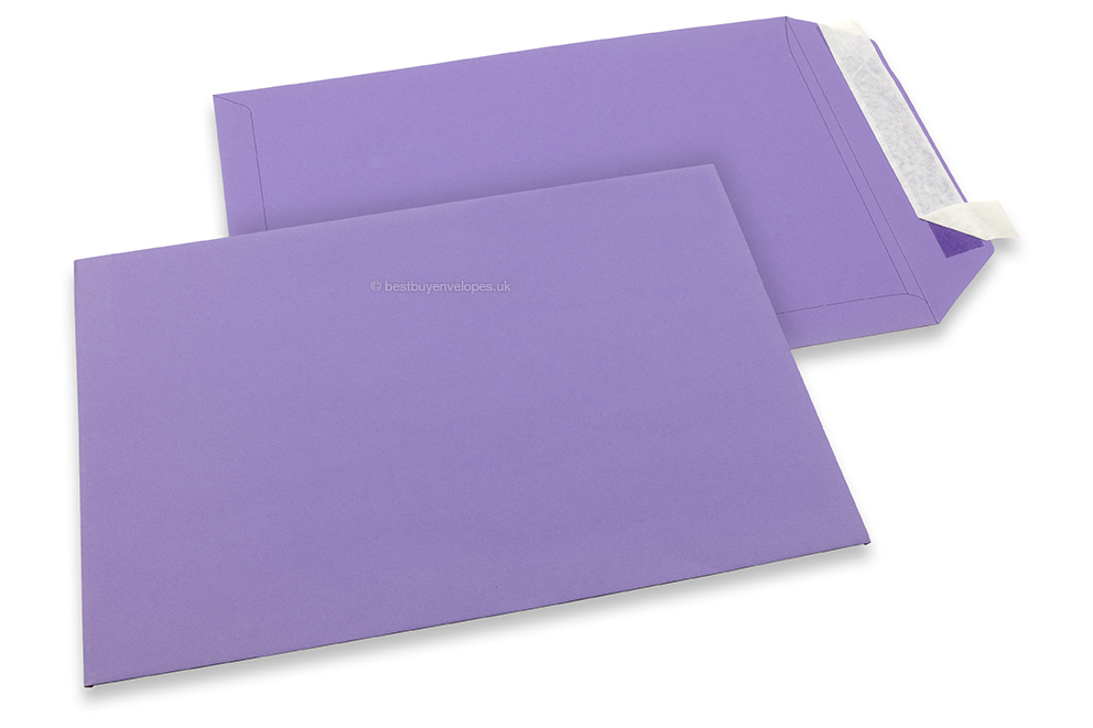 Purple coloured paper envelopes - 229 x 324 mm