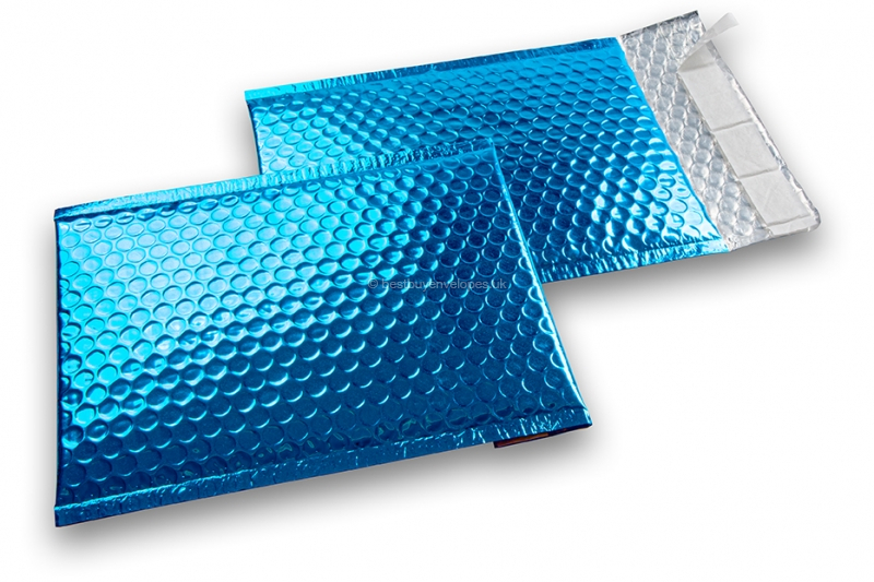 Blue - metallic air-cushioned envelopes, rectangle