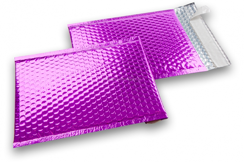 Purple - metallic air-cushioned envelopes, rectangle