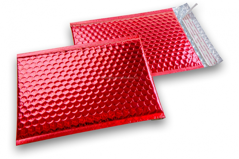 Red - metallic air-cushioned envelopes, rectangle