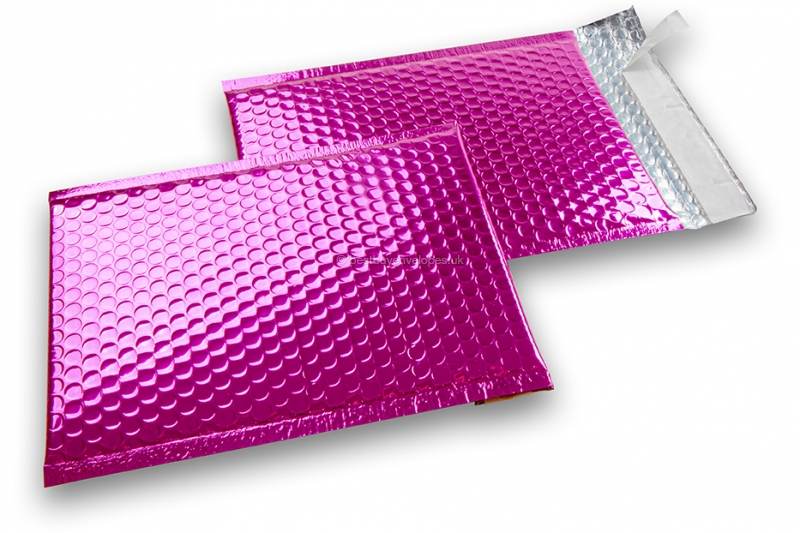 Pink - metallic air-cushioned envelopes, rectangle