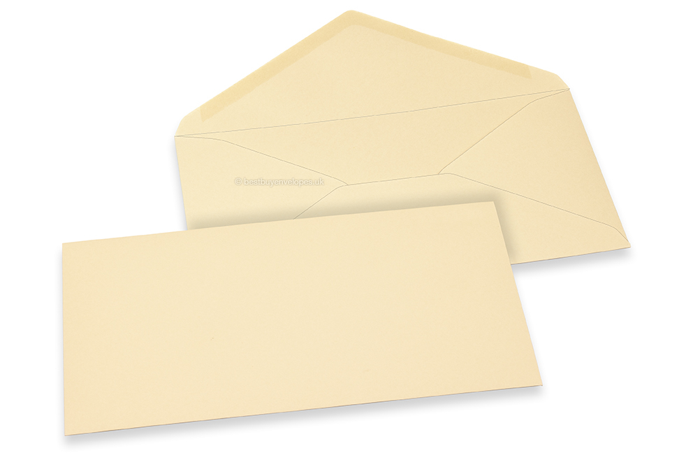 Coloured greeting card envelopes - ivory white, 110 x 220 mm