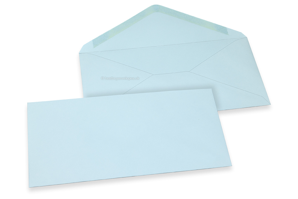 Coloured greeting card envelopes - light blue, 110 x 220 mm