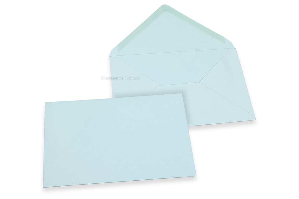Coloured greeting card envelopes - light blue, 114 x 162 mm