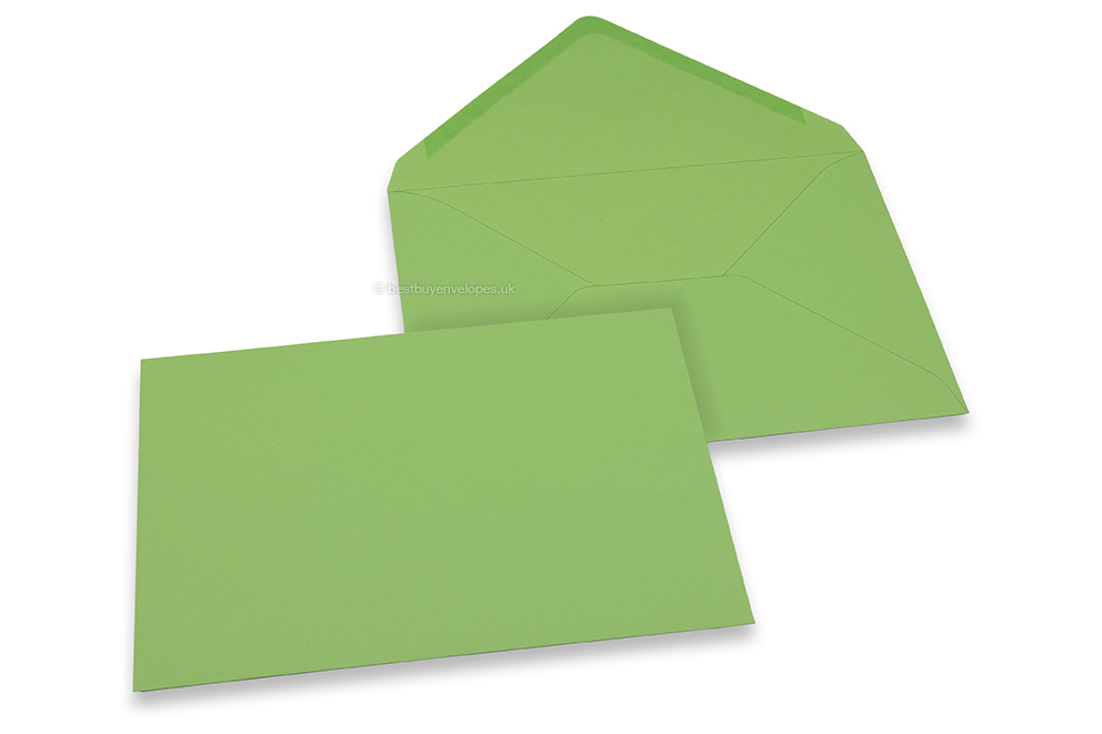 Coloured greeting card envelopes - apple green, 162 x 229 mm
