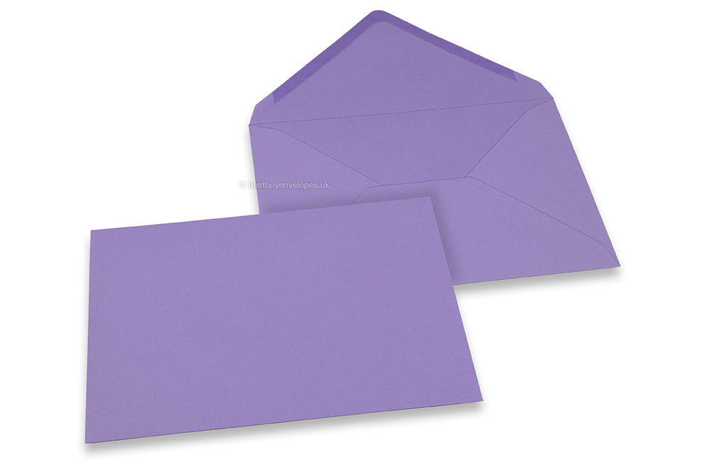Coloured greeting card envelopes - purple, 162 x 229 mm