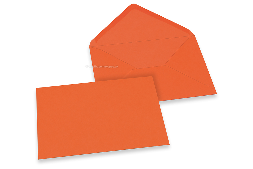 Coloured greeting card envelopes - orange, 125 x 175 mm