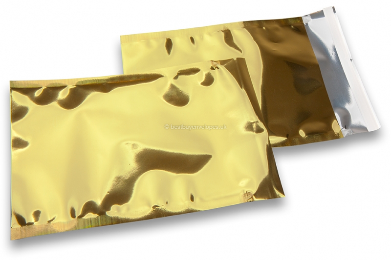 Coloured metallic foil envelopes gold - 162 x 229 mm