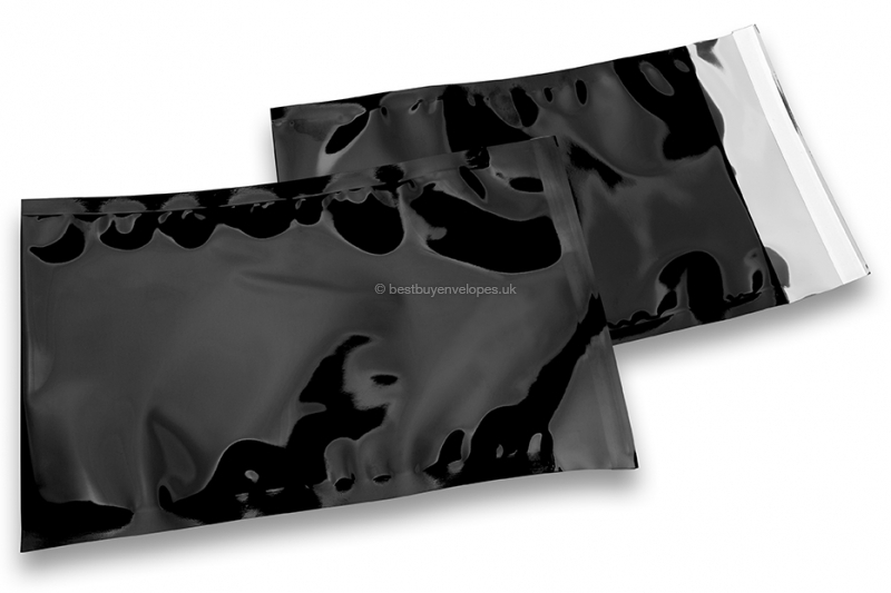 Coloured metallic foil envelopes black - 162 x 229 mm