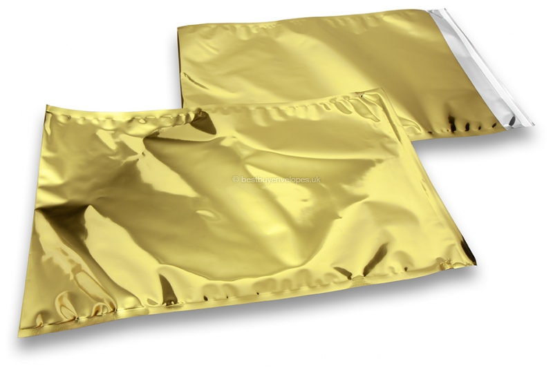 Coloured metallic foil envelopes goud - 320 x 430 mm