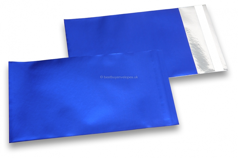Dark blue coloured matt metallic foil envelopes - 114 x 162 mm