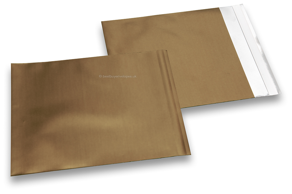 Bronze coloured matt metallic foil envelopes - 165 x 165 mm