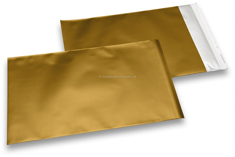 Gold coloured matt metallic foil envelopes - 180 x 250 mm