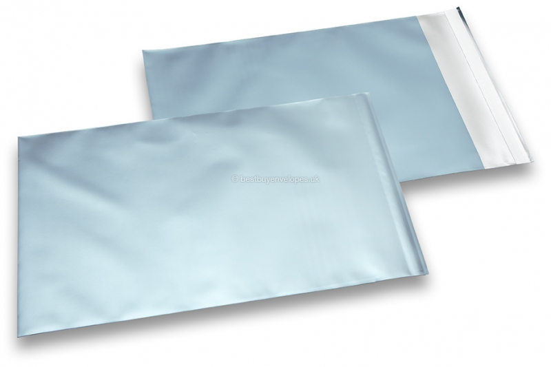 Ice blue coloured matt metallic foil envelopes - 180 x 250 mm