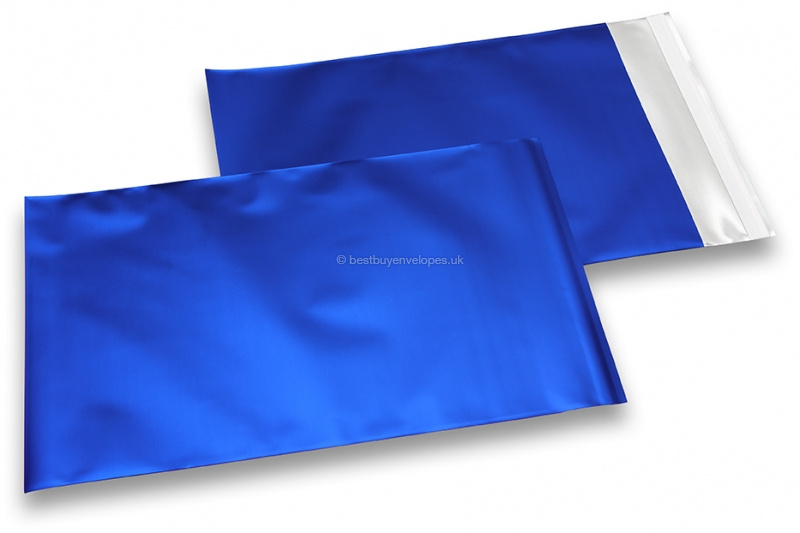 Dark blue coloured matt metallic foil envelopes - 230 x 320 mm