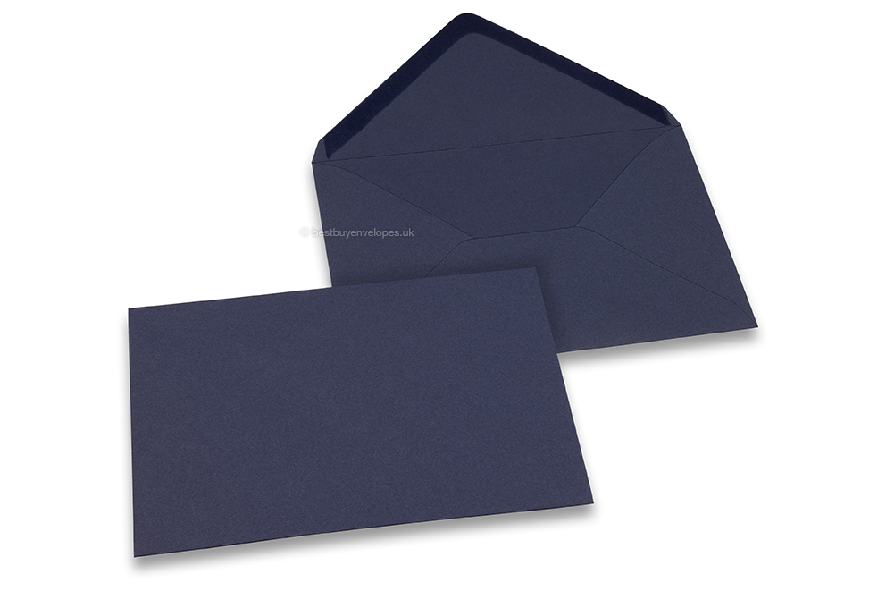 Coloured greeting card envelopes - dark blue, 125 x 175 mm