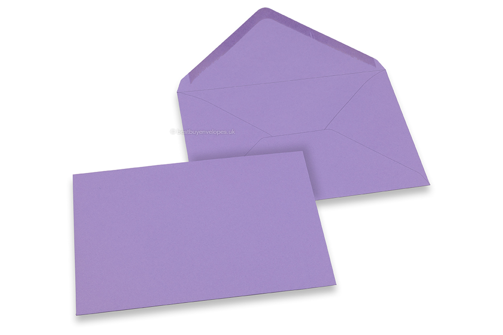 Coloured greeting card envelopes - purple, 125 x 175 mm